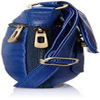 Elegant Blue Pu Sling Bag For Ladies