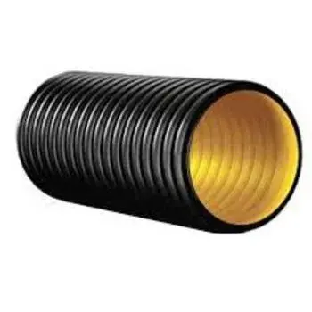 Black-yellow, pe corrugated pipe
