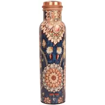 Easy To Carry Printed Copper Bottle