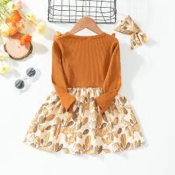 Regular Fit Girls Printed Frocks
