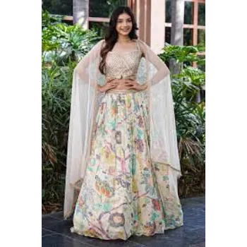 Anti wrinkle Printed Lehenga