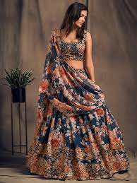 New Floral Printed Lehenga