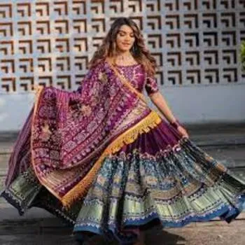 Cultural Printed Lehenga For Ladies 