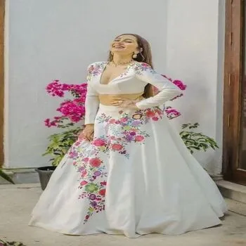 Modernistic Floral Printed Lehenga