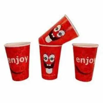 Machine Made Printed Paper Glasses