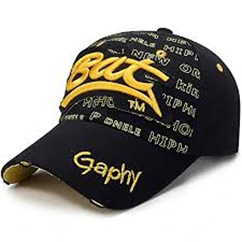 Alluring Black Printed Lifestyle Apparel Cap