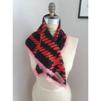 Printed Wool Gauze Scarf