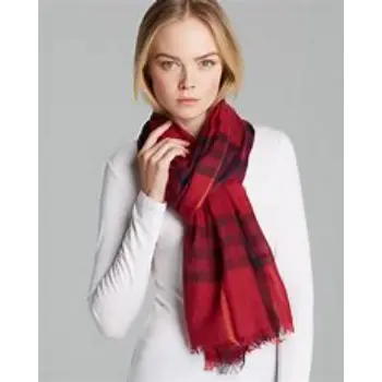 Stander Printed Wool Gauze Scarf