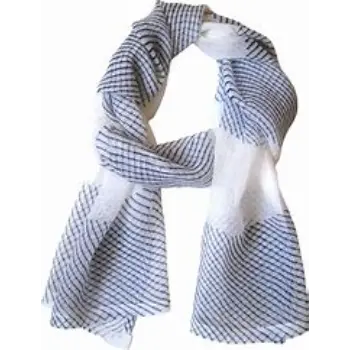 Trendy Printed Wool Gauze Scarf