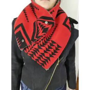 Unique Printed Wool Gauze Scarf