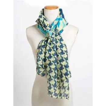 Printed Wool Gauze Scarf