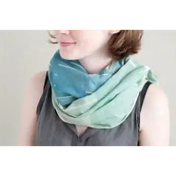 Modern Printed Wool Gauze Scarf