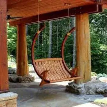 Wooden Hanging Patio Swing