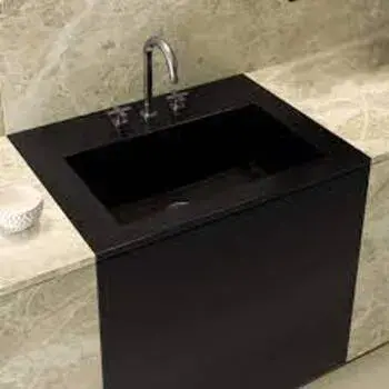 Polished Black Quartz Kitchen Sink