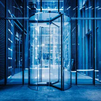 White Automatic Revolving Door, Size/Dimension: 6 Feet