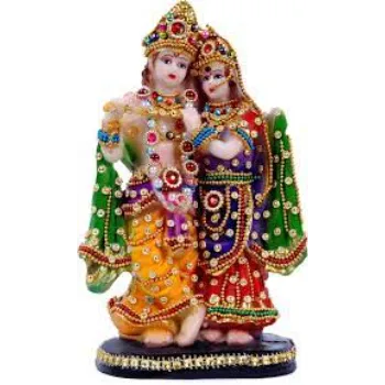 White Marble radha Krishna Statue