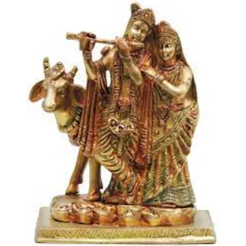  Golden Radha Krishna Statue