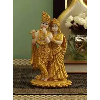  Golden Radha Krishna Statue