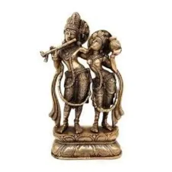  Brass Radha Krishna Statue