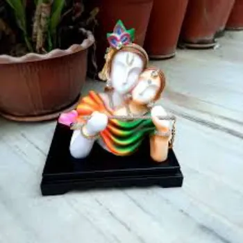  White Marble radha Krishna Statue
