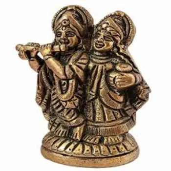  Brass Radha Krishna Statue