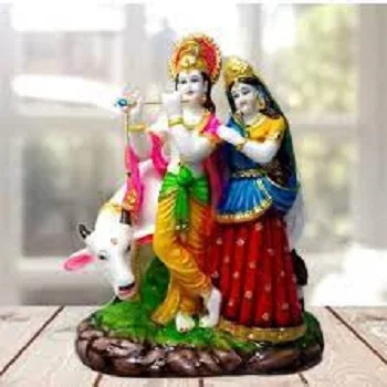  White Marble Radha Krishna Statue