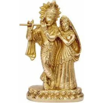  Brass Radha Krishna Statue
