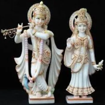 White  Radha Krishna Statue