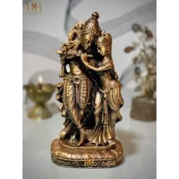 Brass Lord  Radha Krishna Statue