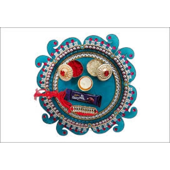 Pure Metal Rakhi Plate