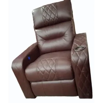 Polished Recliner Leather Sofa