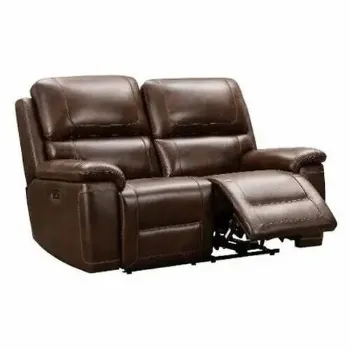 Polished Recliner Leather Sofa