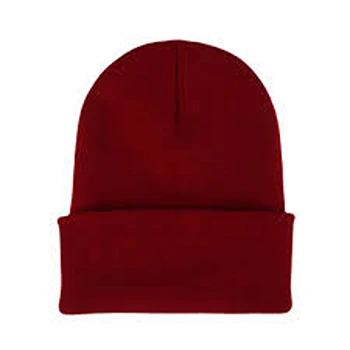 Trendsetting Red Ribbed Balaclava Cap