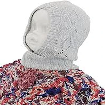 Popular Grey Ribbed Balaclava Cap