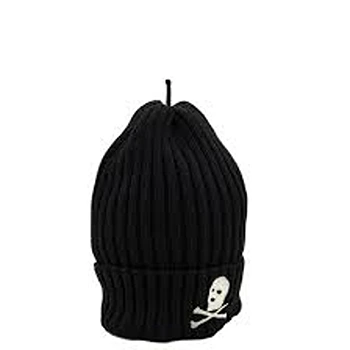 Entrancing Black Ribbed Balaclava Unisex Cap