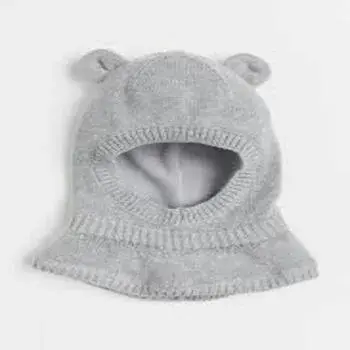 Grey Balaclava Caps For Babies 