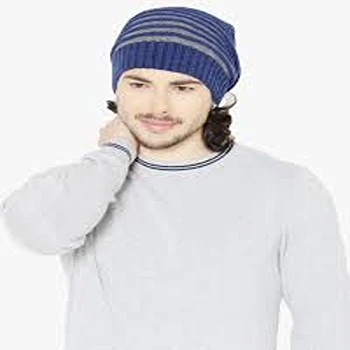 Exclusive Blue Ribbed Men Cap