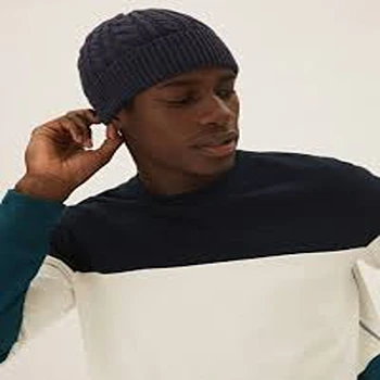 SuperCool Black Ribbed Cap