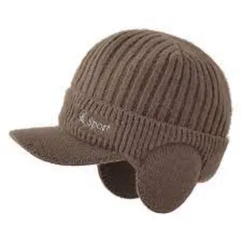 Brown Ribbed Cap