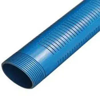 Blue, Ribbed Screen Casing Pipe