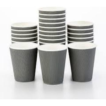 Custom Grey Ripple Paper Cup
