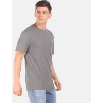 Mens Fancy Grey Round Neck T- Shirts