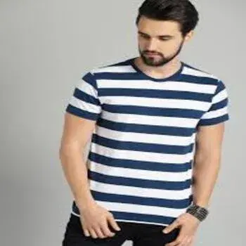 Blue & White Lining T-Shirts 