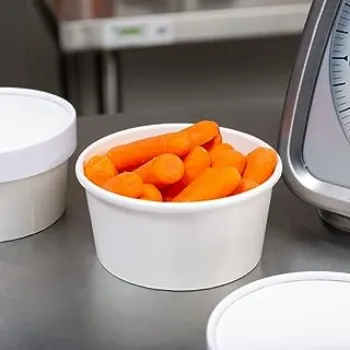 plain white Round Paper Container