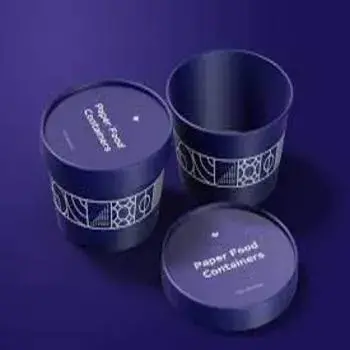 Purple Round Paper Container