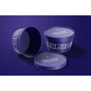 Multicolor Round Paper Container