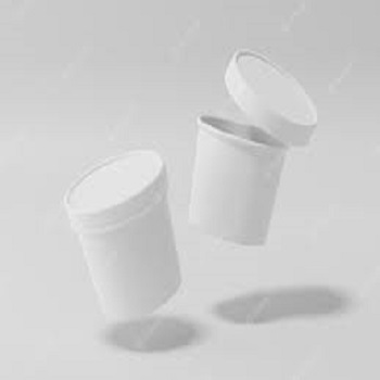White Round Paper Container
