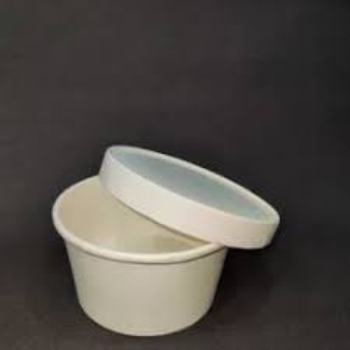 Round White Paper Container