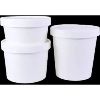 Plain White Round Paper Container