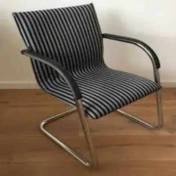 Black & White Striped S Type Chair 